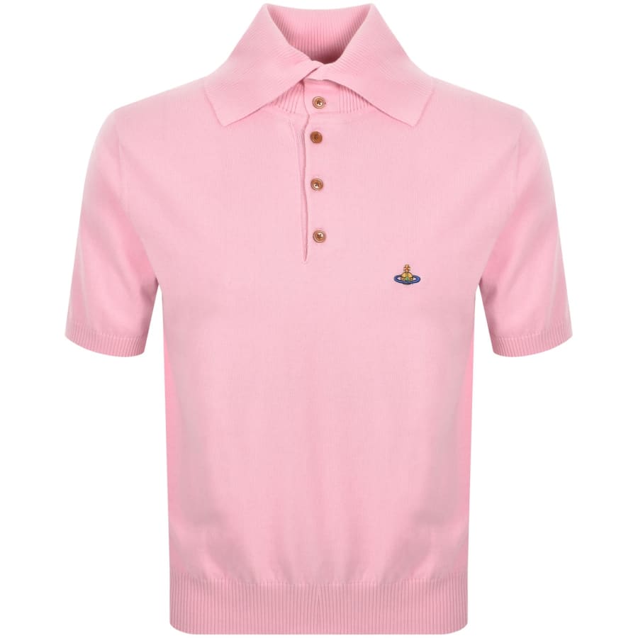 トップス vivienne westwood knit polo shirts Vivienne Westwood Knit Polo Pink | Mainline Menswear Canada